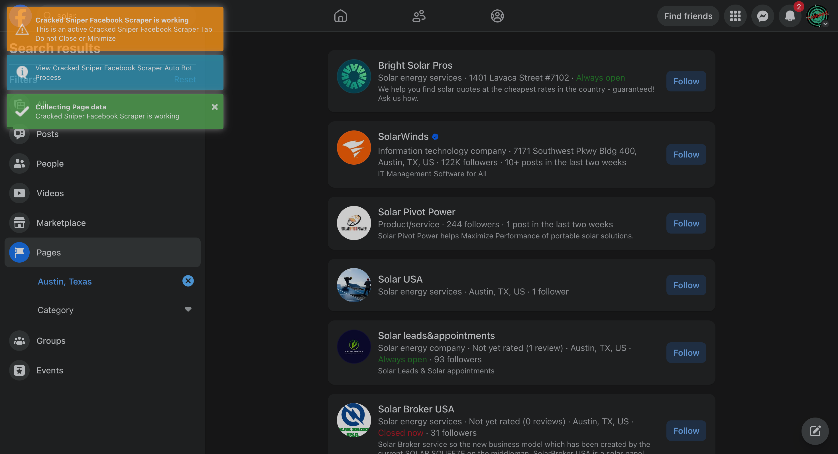 Facebook Data Extraction